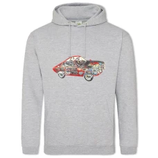 Hoodie with Print Skeleton Avto 9 - 2XL grey