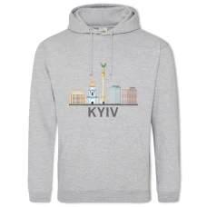 Худи с принтом Киев - 2XL серый