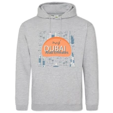 Hoodie with Print Dubai - 2XL grey