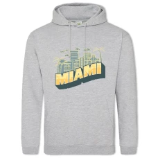 Hoodie with Print Miami - 2XL grey