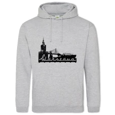 Худи с принтом Варшава - 2XL серый
