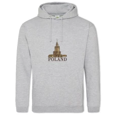 Hoodie with Print Poland - 2XL grey