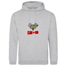Hoodie with Print Canada - 2XL grey