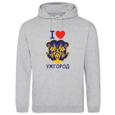 Hoodie with Print Uzhgorod - 2XL grey
