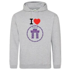 Hoodie with Print Rivne - 2XL grey