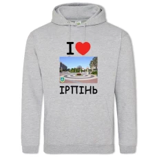 Худі з принтом Ірпінь - 2XL сірий