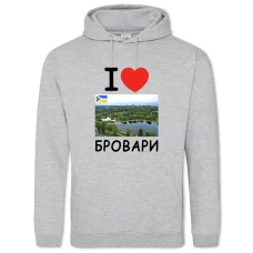 Худи с принтом Бровары - 2XL серый