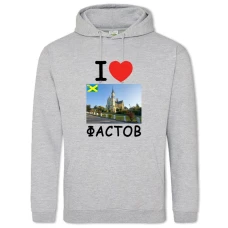 Hoodie with Print Fastow - 2XL grey