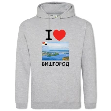 Худи с принтом Вышгород - 2XL серый