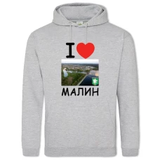 Hoodie with Print Malin - 2XL grey