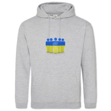 Hoodie with Print Ukrainians - 2XL grey