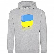Худі з принтом 3Д Прапор України 2 - 2XL сірий