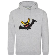 Hoodie with Print Halloween Bat - 2XL grey