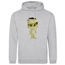 Hoodie with Print Halloween Zombie Mummy - 2XL grey