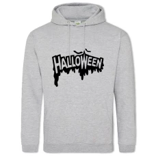 Hoodie with Print Halloween Bats - 2XL grey