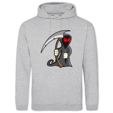 Hoodie with Print Halloween Death 2 - 2XL grey
