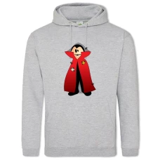 Hoodie with Print Halloween Dracula - 2XL grey