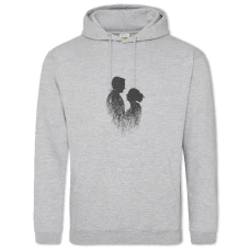 Hoodie with Print Newlyweds In Shades Of Gray - 2XL grey