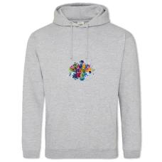 Hoodie with Print Happy New Year In Retro Style - 2XL grey