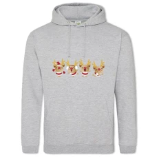 Hoodie with Print New Year 4 Olonenka - 2XL grey