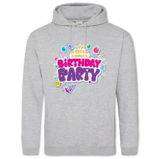 Hoodie with Print Holiday Birthday With A Cake - 2XL grey