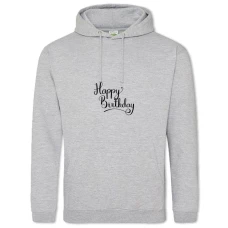 Hoodie with Print Birthday Nintendo Letters - 2XL grey