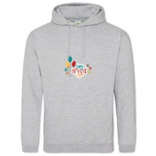 Hoodie with Print Happy Birthday To You Snezhynki Balls - 2XL grey