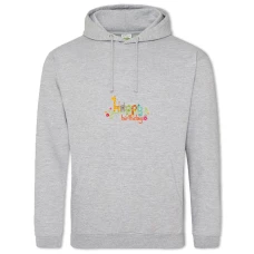 Hoodie with Print Birthday For Kids - 2XL grey