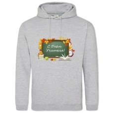 Hoodie with Print Happy Teacher Board Books - 2XL grey