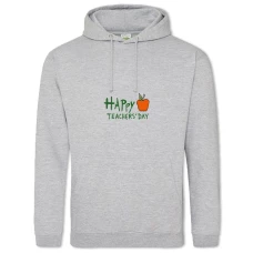 Hoodie with Print Happy Teacher With Yabluko - 2XL grey