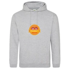 Hoodie with Print Happy Teacher With Glasses - 2XL grey