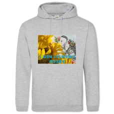 Hoodie with Print On The Day Of Defender Of The Ukrainian Kozak And Ukrainka - 2XL grey