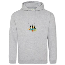 Hoodie with Print Young People Dancing - 2XL grey