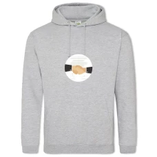 Hoodie with Print Day Lawyer Handshake - 2XL grey