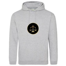 Hoodie with Print Day Lawyer Scales Of Themis Gold - 2XL grey