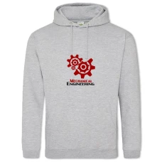Hoodie with Print Day Mechanic Gear - 2XL grey