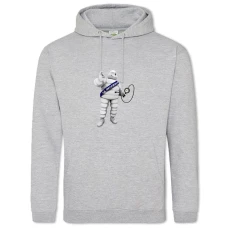 Hoodie with Print Day Motorist Michelin Man - 2XL grey