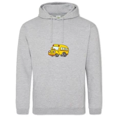 Hoodie with Print Day Motorist Bus - 2XL grey