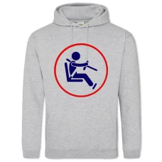 Hoodie with Print Day Motorist Sign - 2XL grey