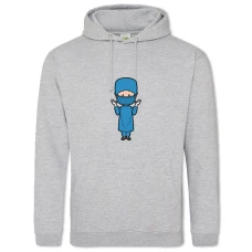 Hoodie with Print Day Medic Doctor In Blue Uniform - 2XL grey