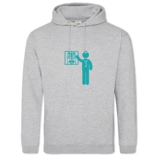 Hoodie with Print Day Medica Doctor And X-Ray - 2XL grey