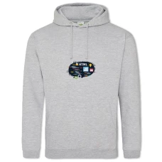 Hoodie with Print Day Of The Programmer Html - 2XL grey
