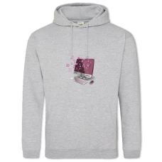 Hoodie with Print Computer Programmers Day Pink - 2XL grey