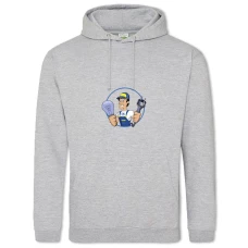 Hoodie with Print Day Energy Electrical Wiring And Bulb - 2XL grey