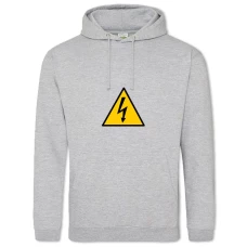 Hoodie with Print Orange Day Energy Discharge In Treugolnike - 2XL grey