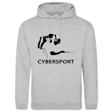 Худи с принтом Киберспорт Игроки - 2XL серый
