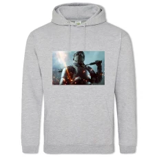 Hoodie with Print A Soldier With A Grenade - 2XL grey