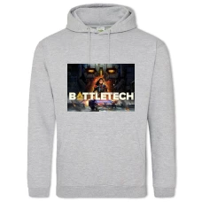 Худи с принтом Батл Тех Заставка - 2XL серый