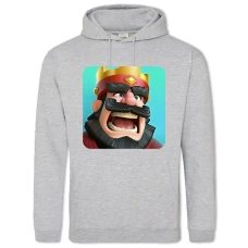 Hoodie with Print Slash Royale Blue King 2 - 2XL grey