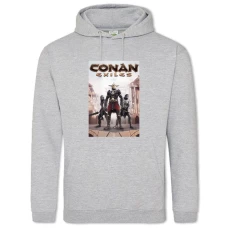 Hoodie with Print Barbarians - 2XL grey